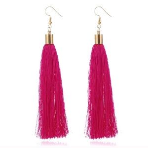 ⬇️NWT Tassel Earrings! PINK •BOUTIQUE Item!